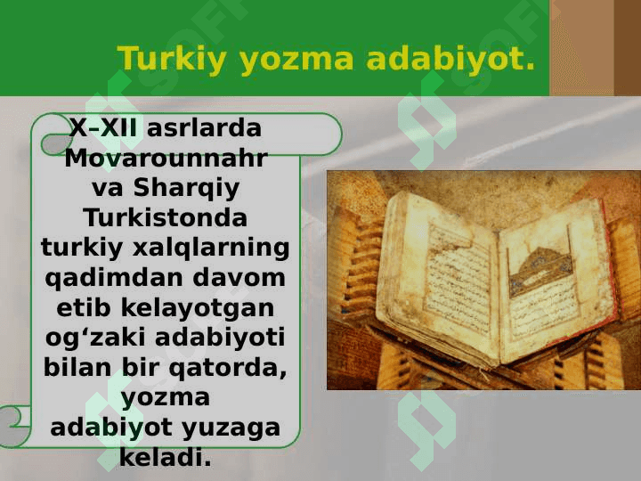 Turkiy yozma adabiyot 2
