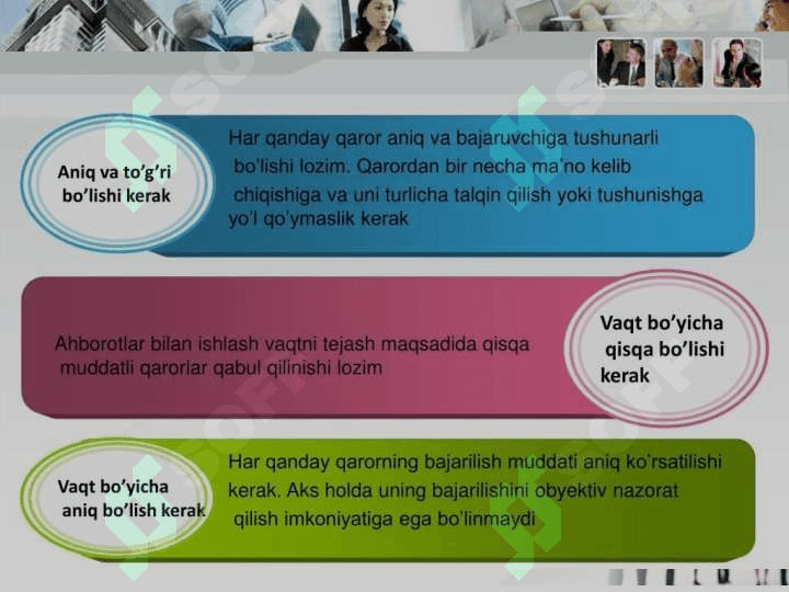Boshqaruvda qarorlarni qabul qilish 6