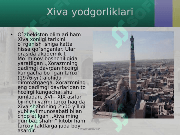 O‘zbekistonning tarixiy-me’moriy yodgorliklari 6