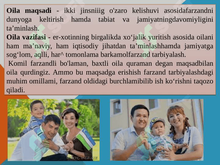Oilada ikki jins o‘rtasidagi tarbiyaning tengligi 3