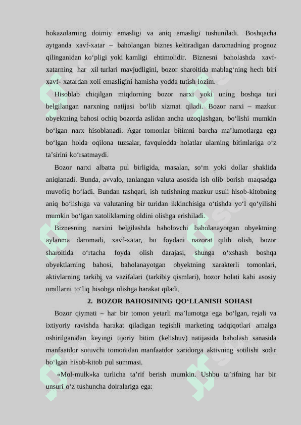 BOZOR BAHOSI 2