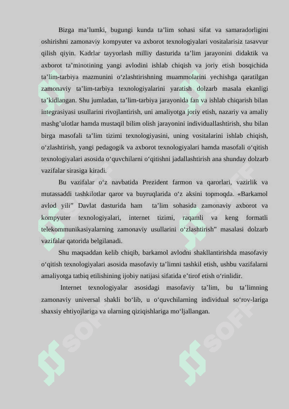 Tarbiya sifatini oshirishda elektron o‘quv adabiyotlardan foydalanish. 2