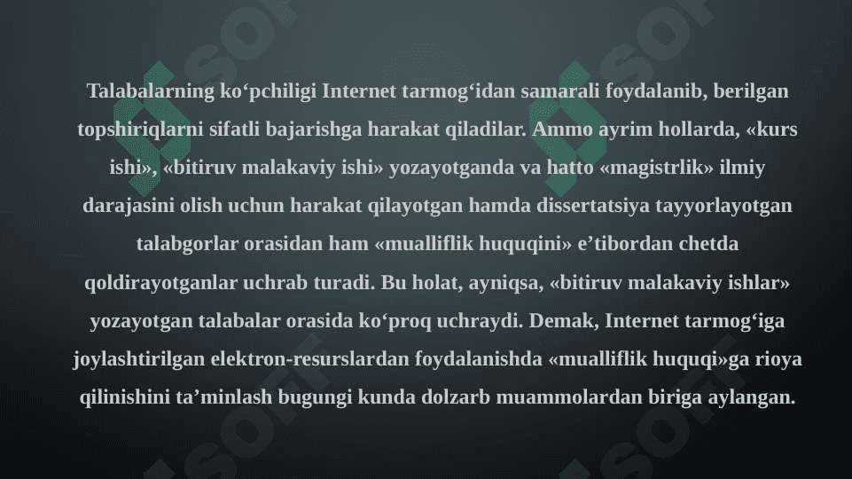 Antiplagiat dasturlari: lokal va global(xorijiy va respublika). Plagiat uchun javobgarlik. 3