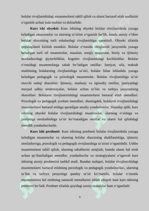 Bolani rivojlanishida muammolarning roli 4