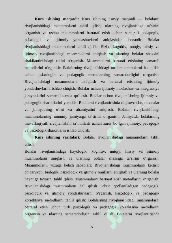 Bolani rivojlanishida muammolarning roli 5