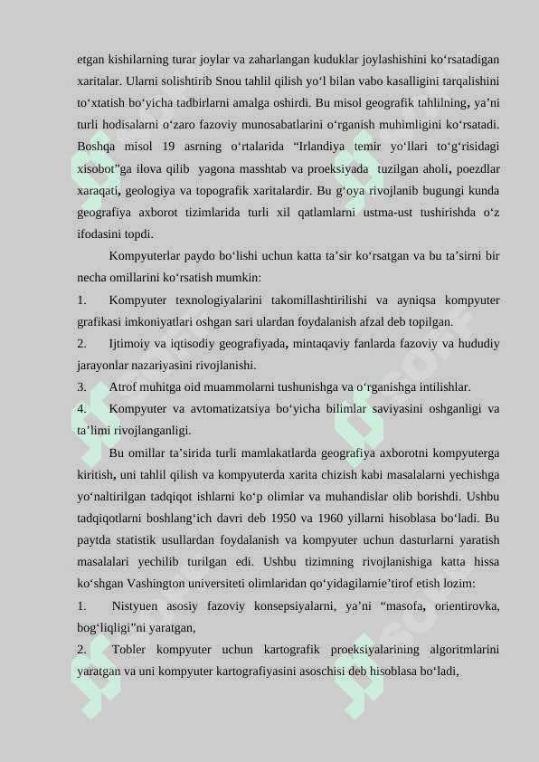 GEOGRAFIK AXBOROT TIZIMLAR (GAT) FANING MAQSADI VA VAZIFALARI 2