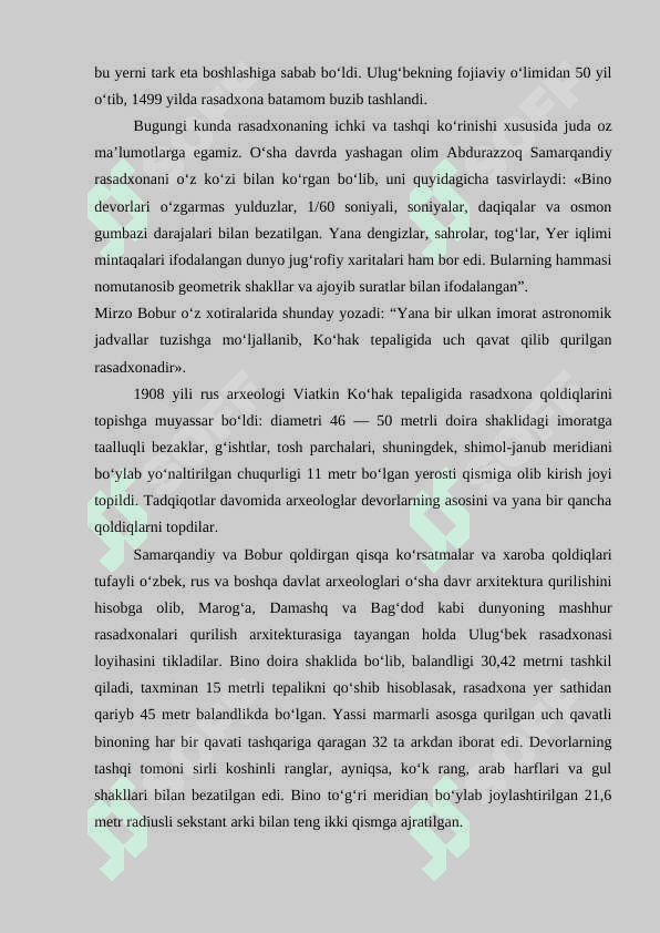 Mirzo Ulugʻbekning astronomiya maktabi tarixiy madaniyati 6