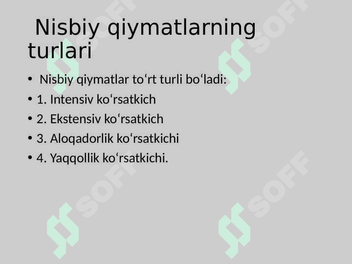 Nisbiy miqdorlar 2