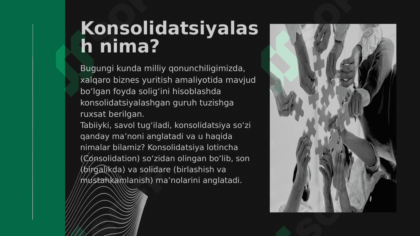 SOLIQ TO‘LOVCHILARNING KONSOLIDATSIYALASHGAN GURUHI FAOLIYATINI TUGATISH 2