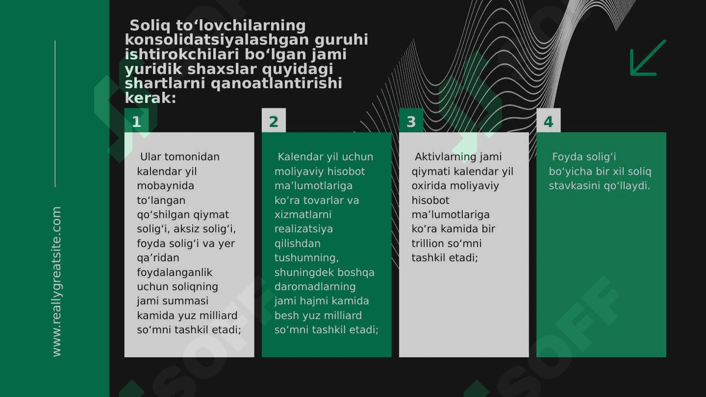 SOLIQ TO‘LOVCHILARNING KONSOLIDATSIYALASHGAN GURUHI FAOLIYATINI TUGATISH 6