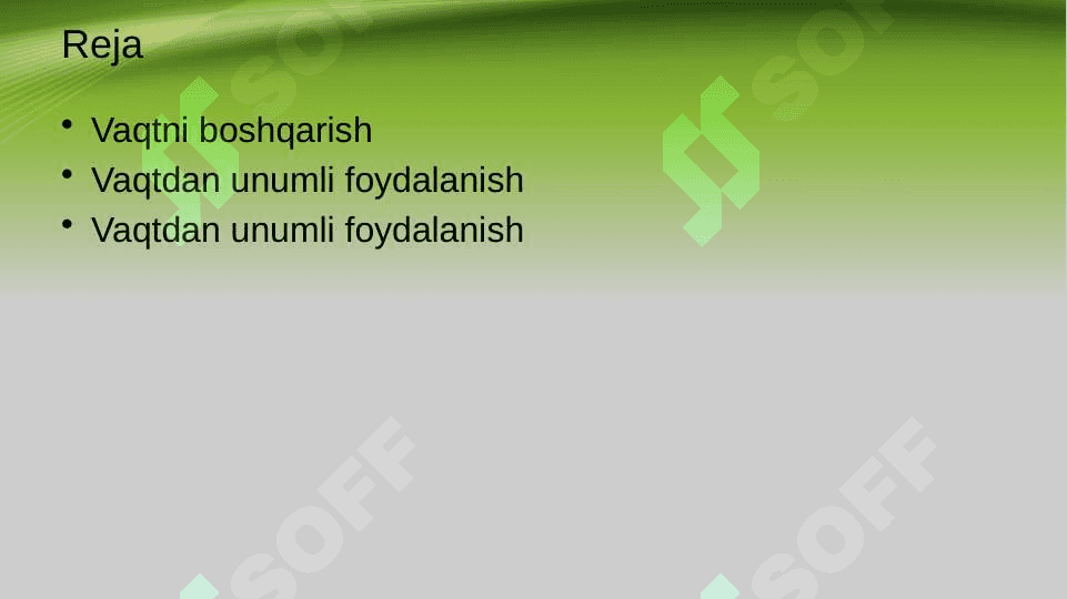 Vaqtni boshqarish 2