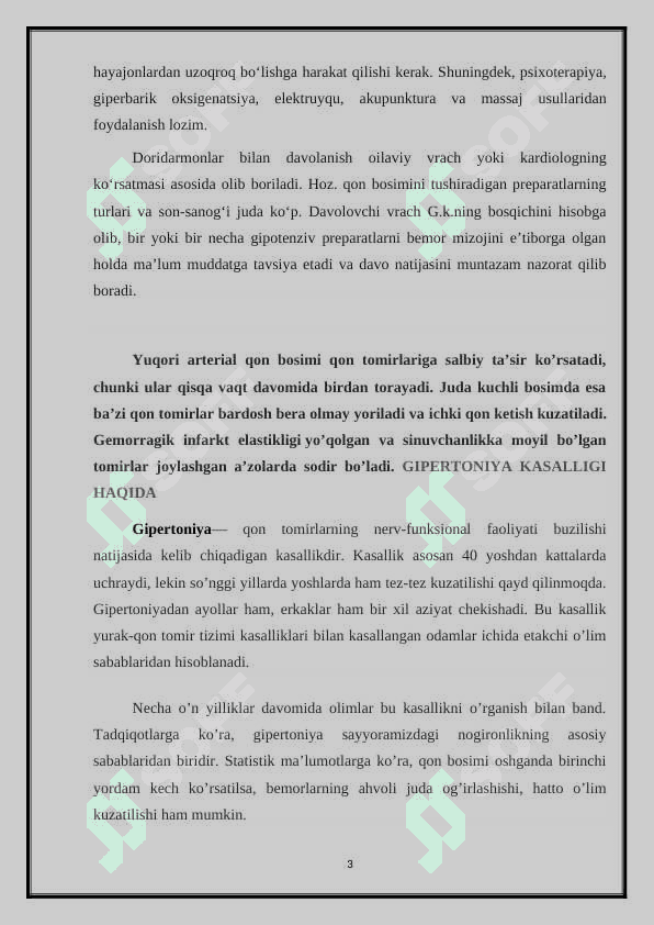 Qon bosimi oshishi (gipertoniya) — sabablari, belgilari, tasnifi, davolash 3