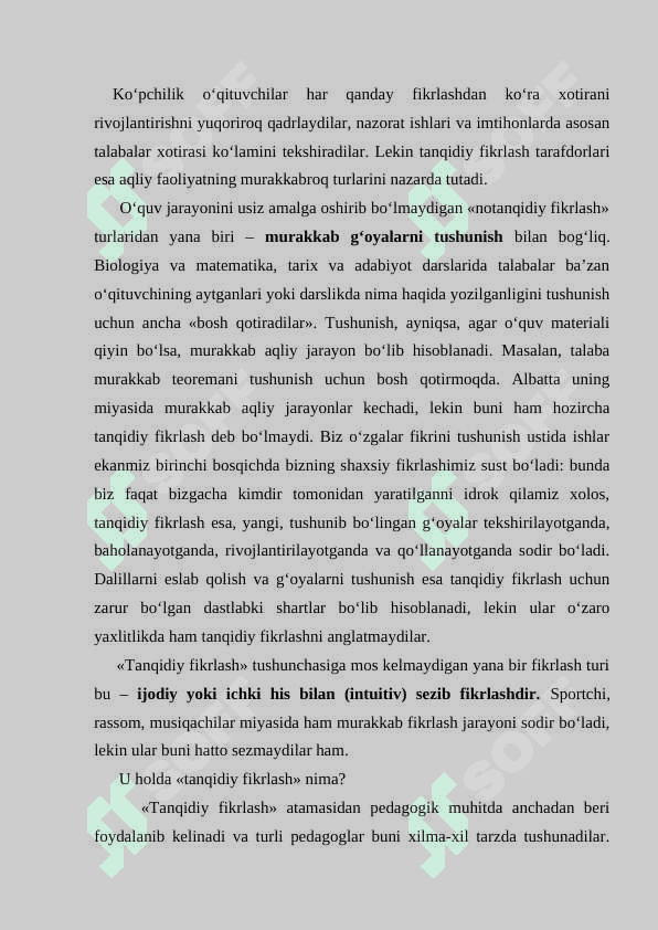 Pedagogik texnologiyalar asosida tanqidiy tafakkurni shakllantirish va rivojlantirish metodlari 2