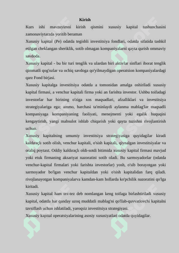 Xususiy kapital va uning samaradorligining tarkibi 2