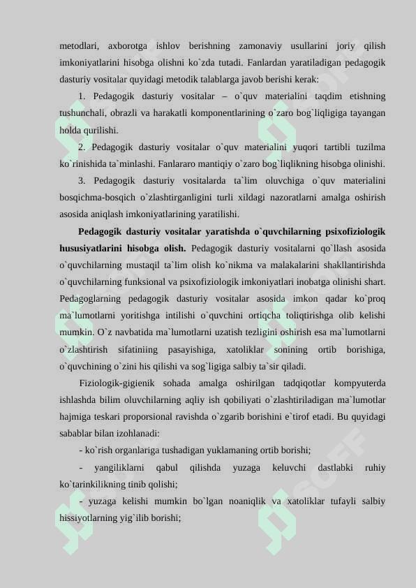 Pedagogik dasturiy vositalar haqida tushuncha 4
