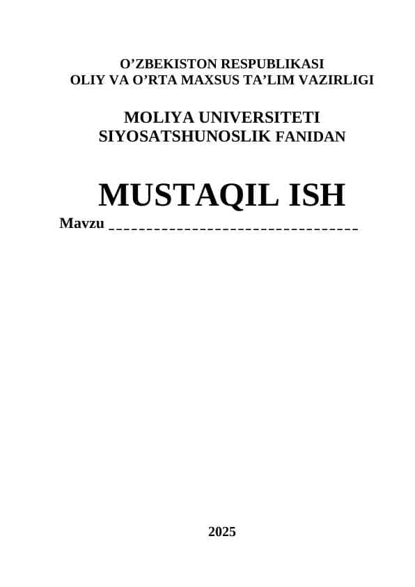 SIYOSIY MА’DАNIYAT