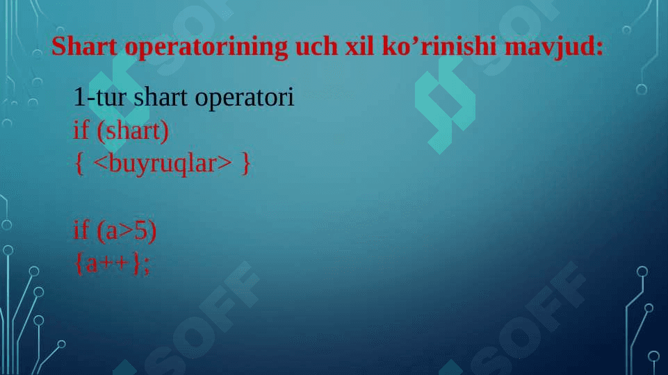 C# da Shart operatorlari. 2