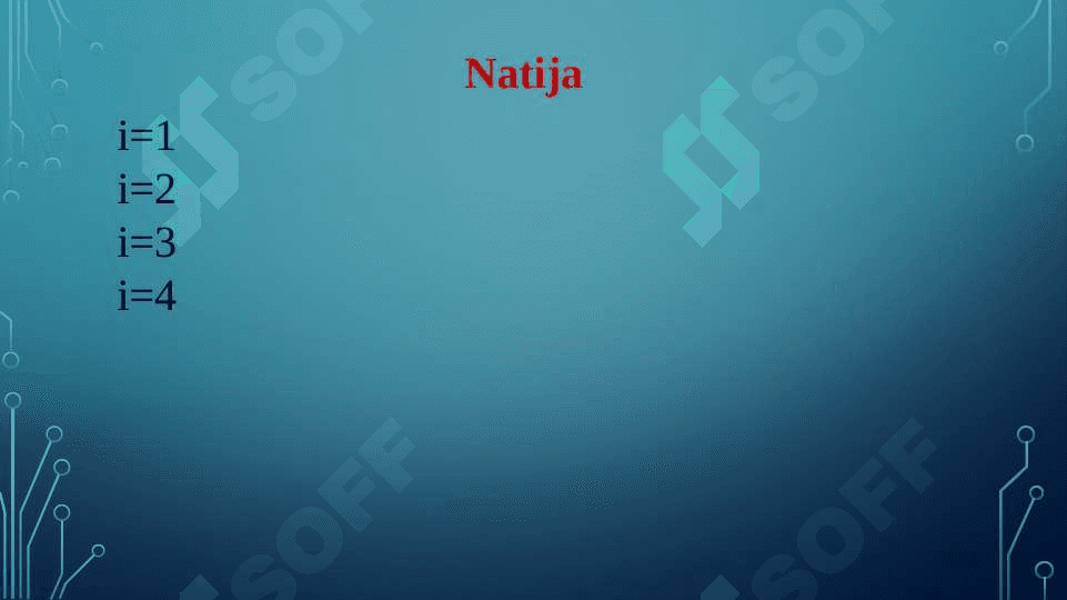 C# da Takrorlash operatorlari. 6