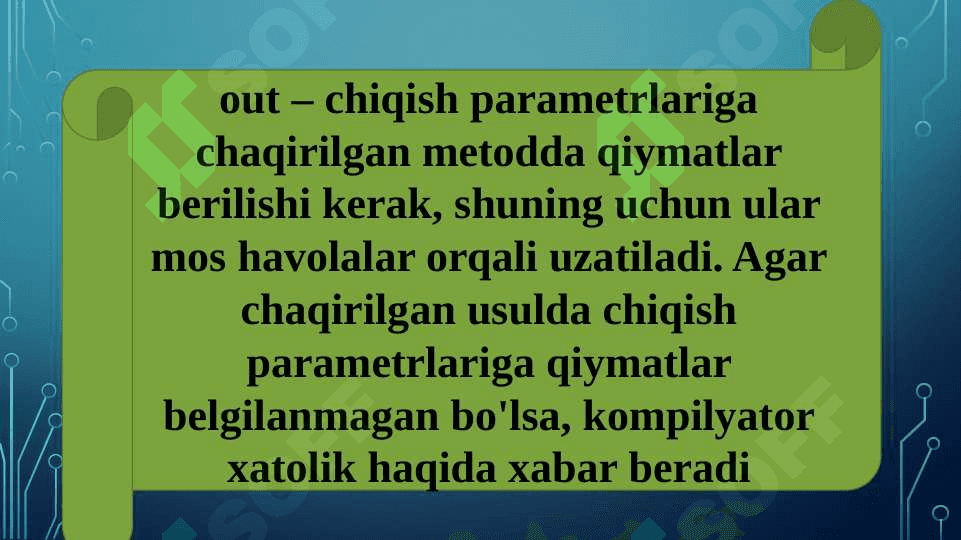 Qiymatlar turlari va havola turlar. 2