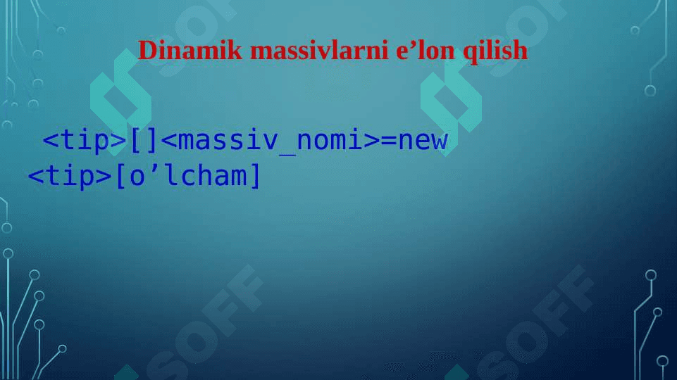 Massivlar 8