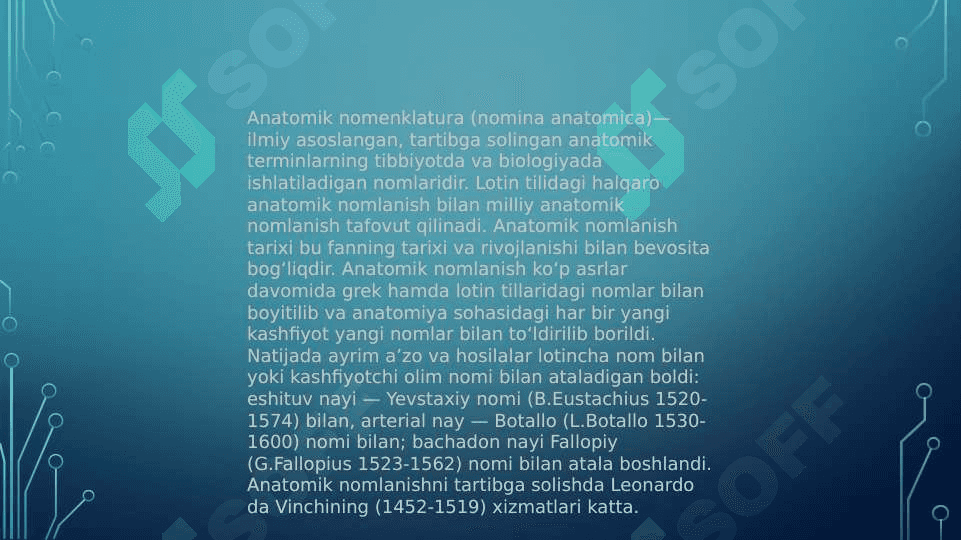 ODAM ANATOMIYASI FANINING MAQSADI, PREDMETI VA VAZIFALARI 3