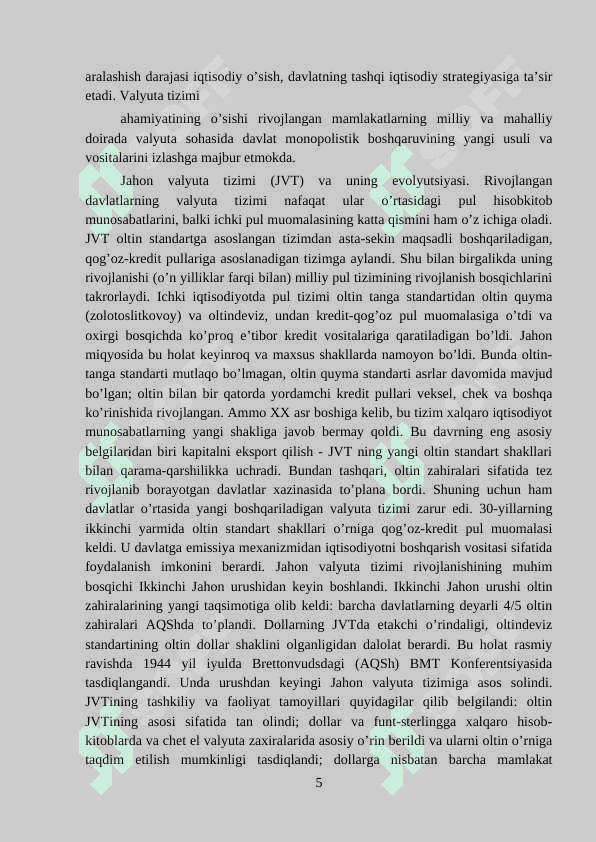 Xalqaro valyuta munosabatlari 4