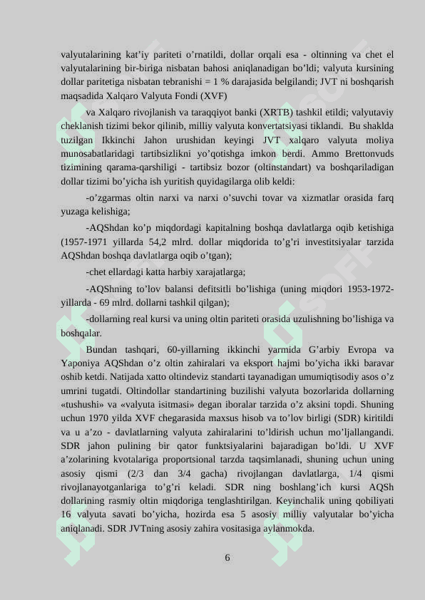 Xalqaro valyuta munosabatlari 5