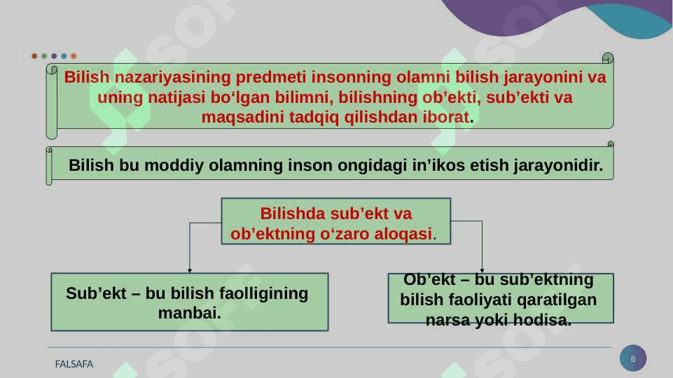 Bilish nazariyasi 6