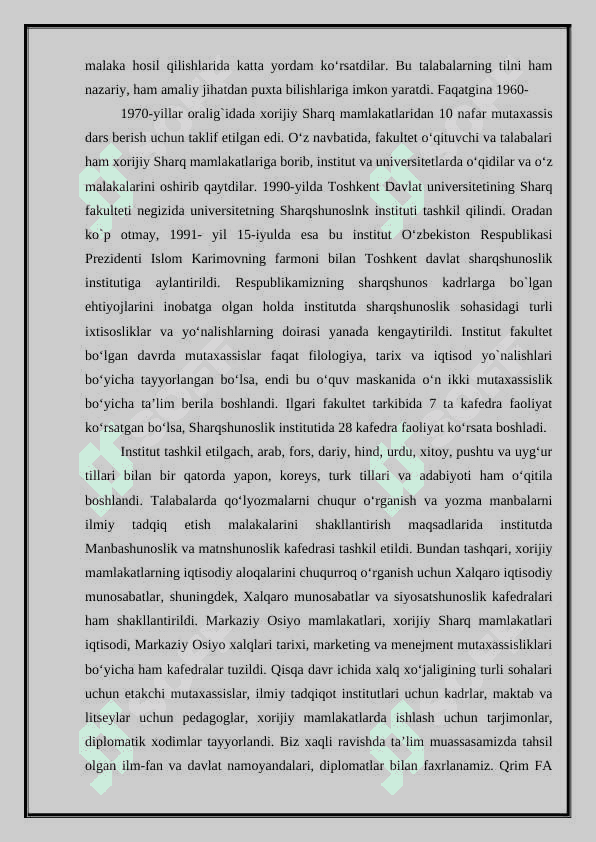 Sharqshunoslikning zamonaviy muammolari va yangi tendentsiyalari 4