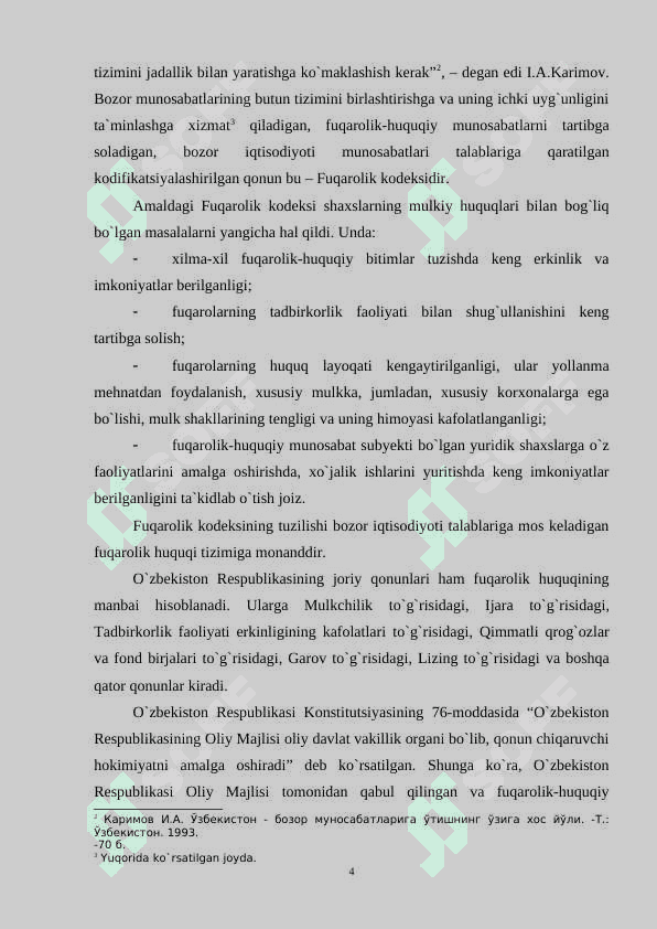 Fuqarolik huquqi tushunchasi tamoyillari tizimi va manbalari 4