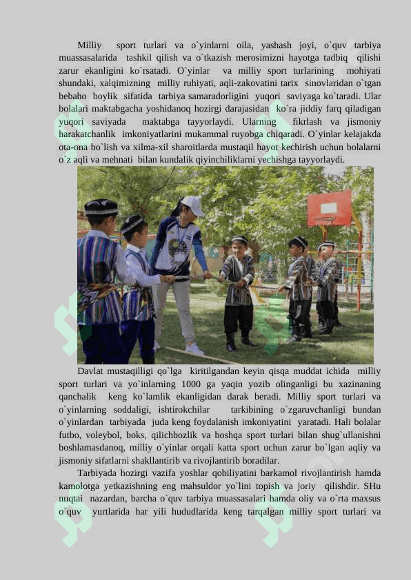 O’zbek milliy o’yinlari 2