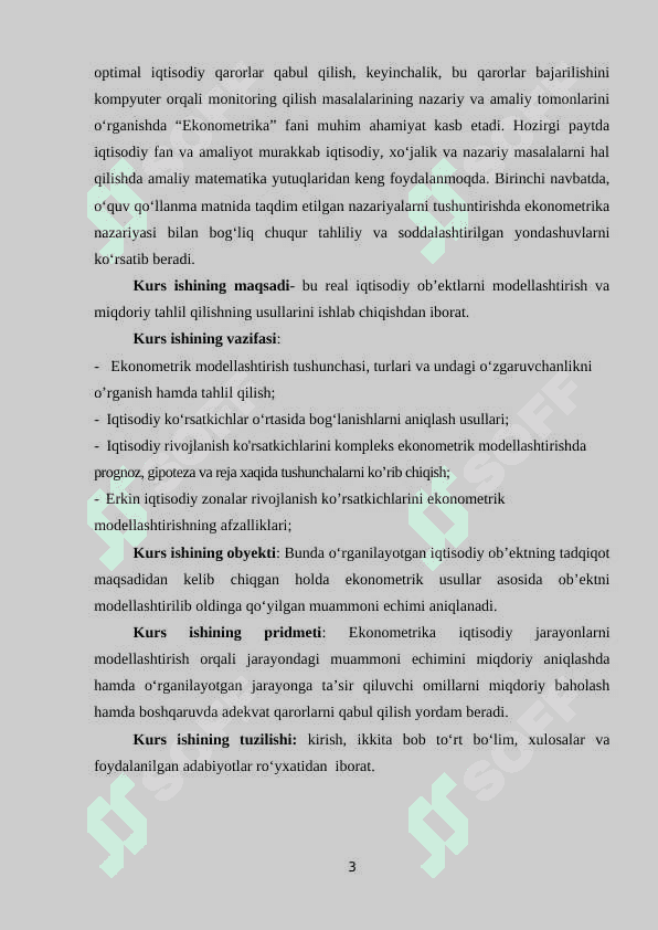 RESPUBLIKA HUDUDLARI IQTISODIY KO'RSATKICHLARINI KOMPLEKS EKONOMETRIK MODELLASHTIRISH 3
