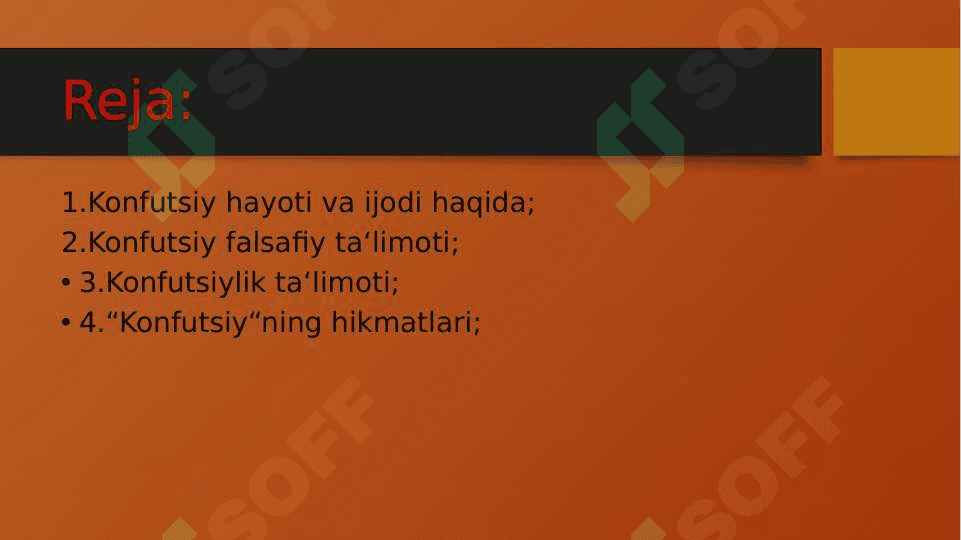 Konfutsiyning Xitoy tarixida tutgan o‘rni 2