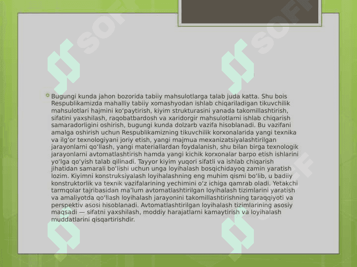 Turli materiallardan kiyimlarni konstruksiyalash 2