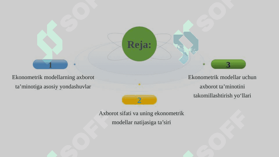 Ekonometrik modellarning axborot taminoti 2