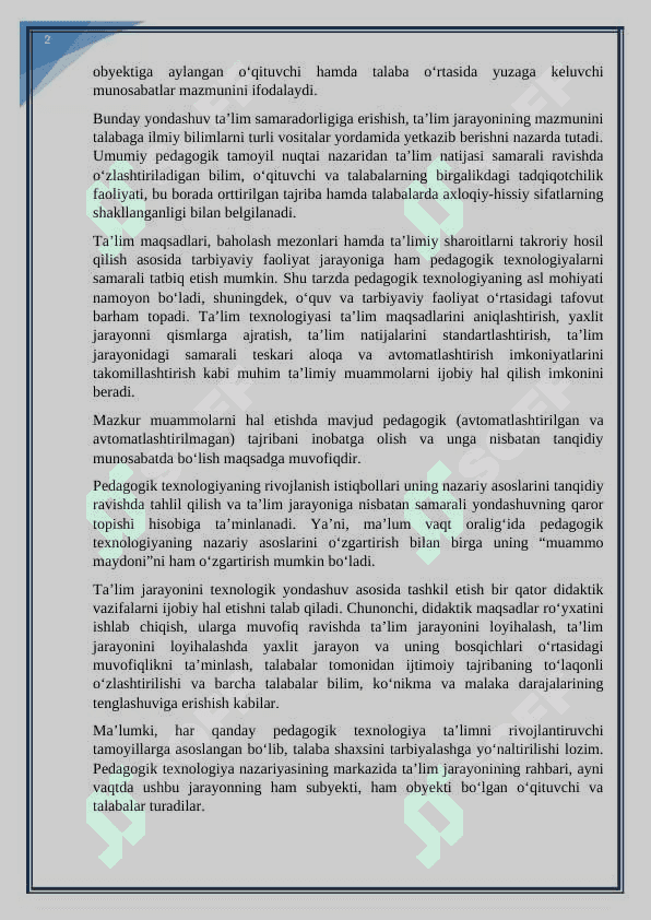 Jismoniy tarbiya darslarida pedagogic texnologiyalarni joriy etish yo'llari KURS ISHI 6