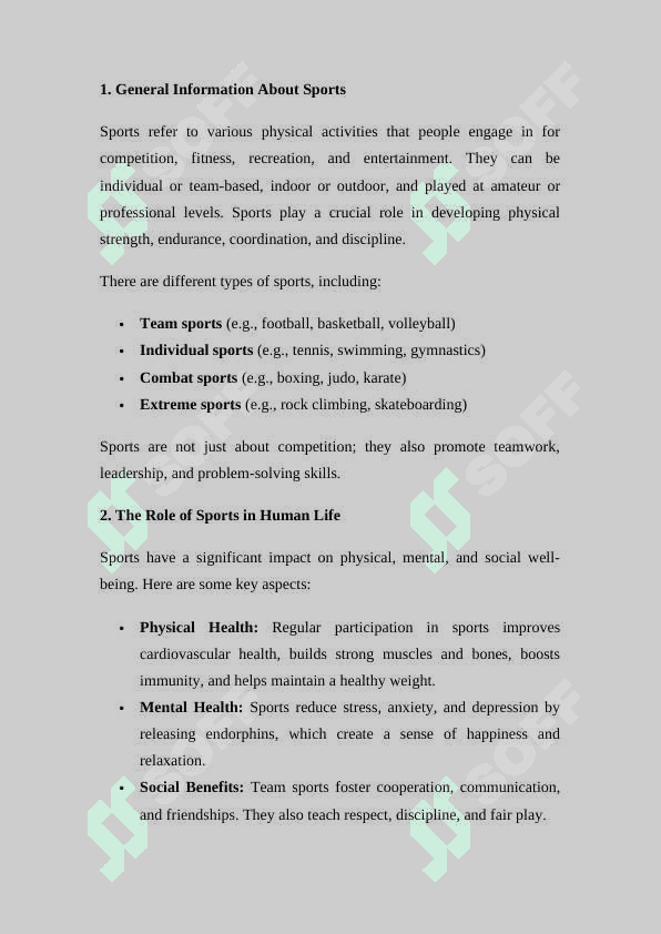 Sports and Its Importance dars ishlanma ingliz tilida dars ishlanma 3