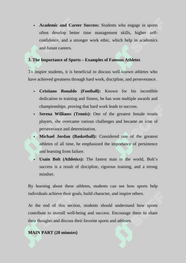 Sports and Its Importance dars ishlanma ingliz tilida dars ishlanma 4