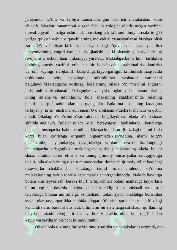 Oilada olib boriladigan ijtimoiy-pedagogik faoliyat 6