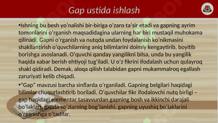 Boshlang‘ich sinflarda sintaktik tushunchalar ustida ishlash metodikasi. So‘z birikmasi va gap ustida ishlash 6