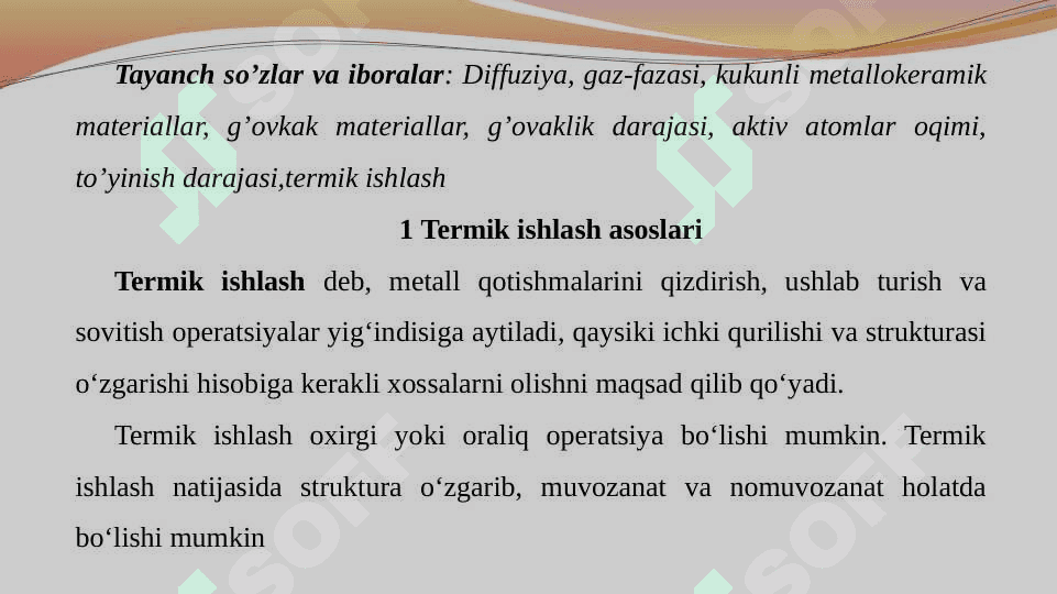 Qotishmalarga zamonaviy kimyoviy-termik ishlov berish usullari 2