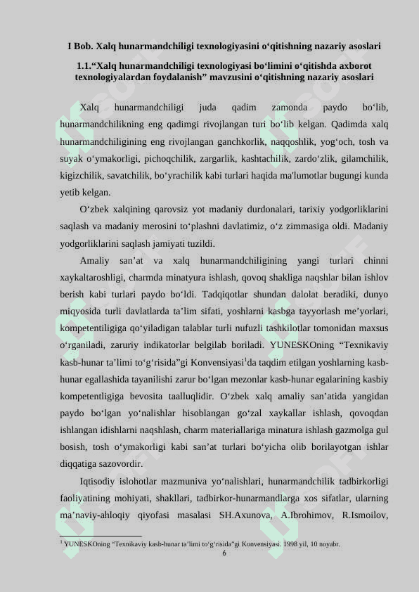 xalq hunarmandchiligi texnologiyasi bo'limini o'qitish multimediyalardan foydalanish 6
