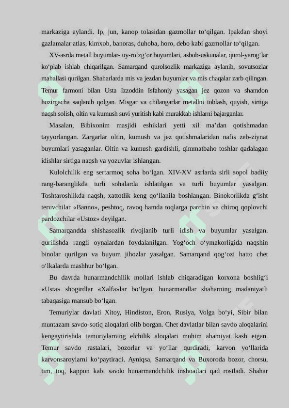 Temur va Temuriylar davri madaniyati (XIV ASRNING IKKINCHI YARMI – XV ASR) 3