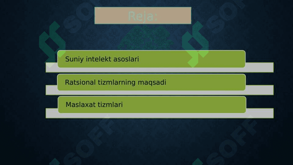 Ratsional fikrlaydigan tizimlar 2
