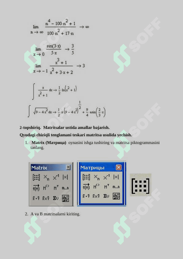 MATEMATIK AMALIY DASTURLAR TASNIFI VA ULARNING IMKONIYATLARI. 4