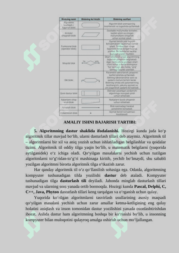 ALGORITMNING TURLARI VA ALGORITMLASH JARAYONI 3