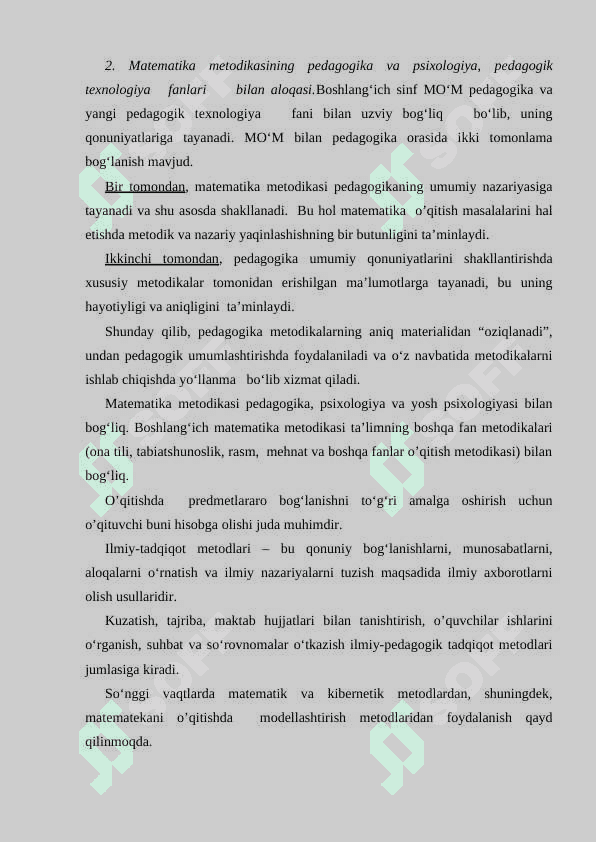 BOSHLANG’ICH SINFLARDA MATEMATIKA O’QITISH METODIKASI FAN SIFATIDA 7