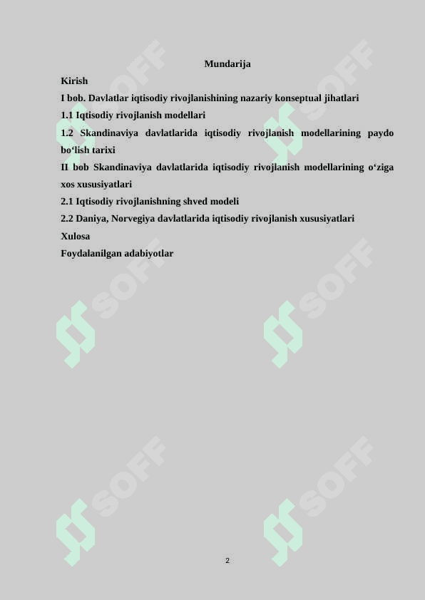 Davlatlar iqtisodiy rivojlanishi 2