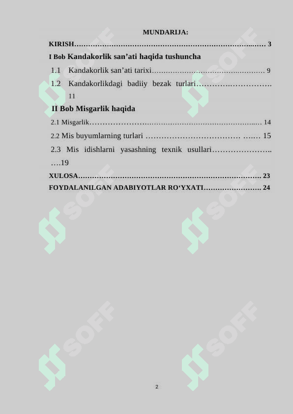 kurs ishi kandakorlik san'ati 2