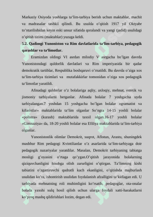 Jahon pedagogika fanining rivojlanish tarixi. 4